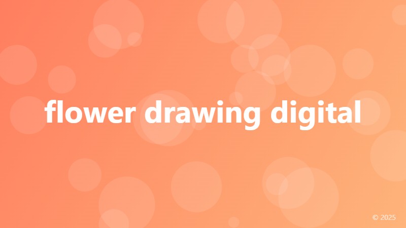 flower drawing digital