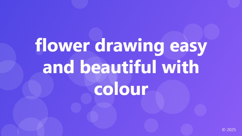 flower drawing easy and beautiful with colour