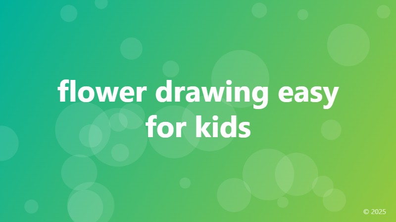 flower drawing easy for kids