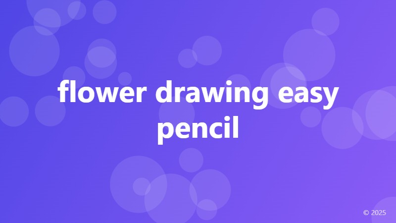 flower drawing easy pencil