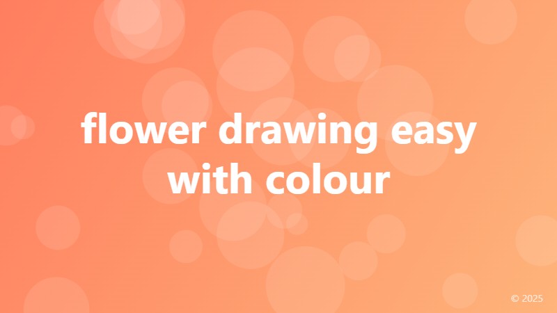 flower drawing easy with colour