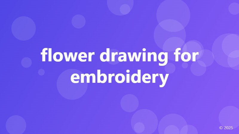 flower drawing for embroidery