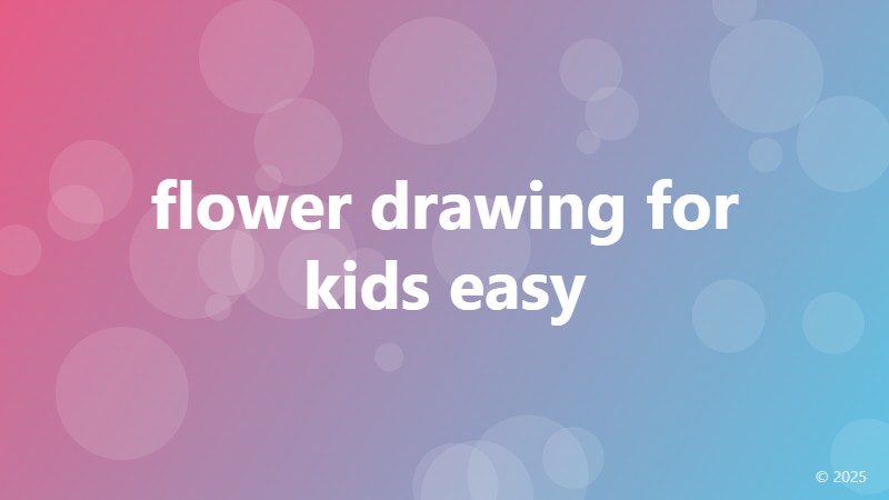 flower drawing for kids easy