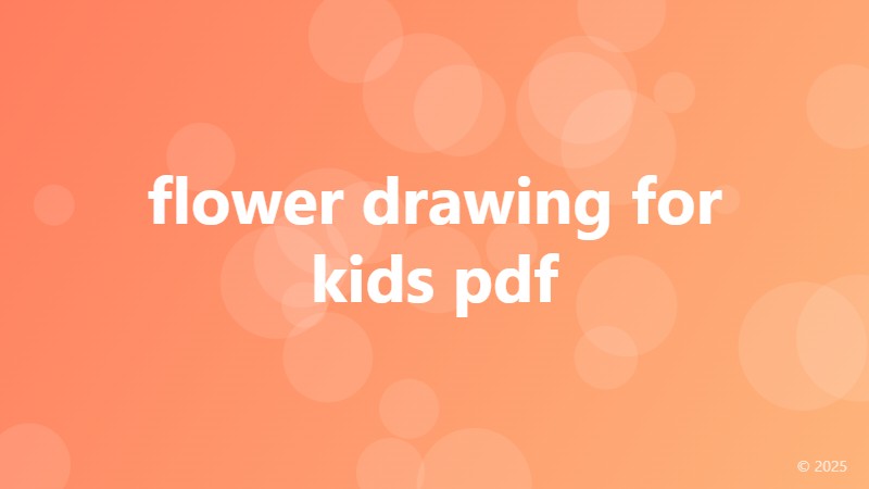 flower drawing for kids pdf