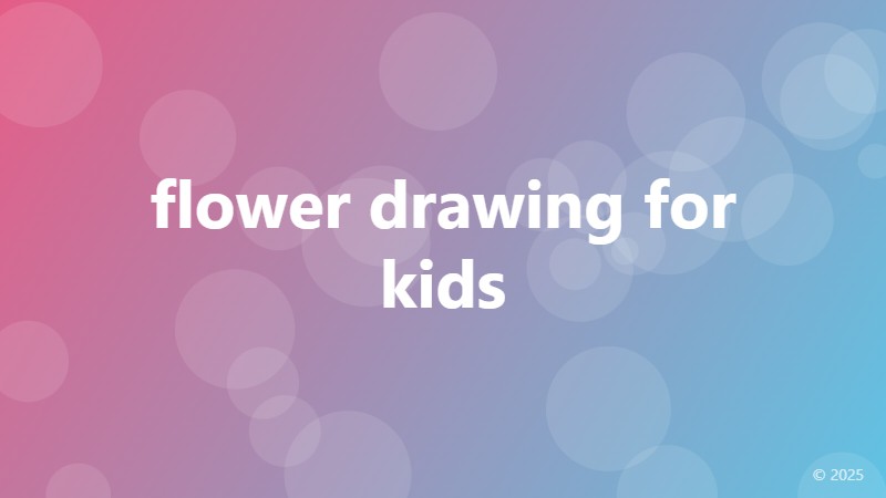 flower drawing for kids