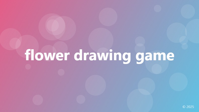 flower drawing game