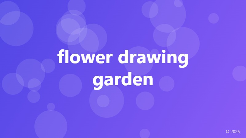 flower drawing garden