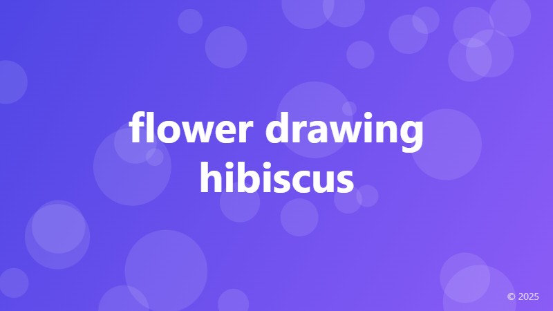 flower drawing hibiscus