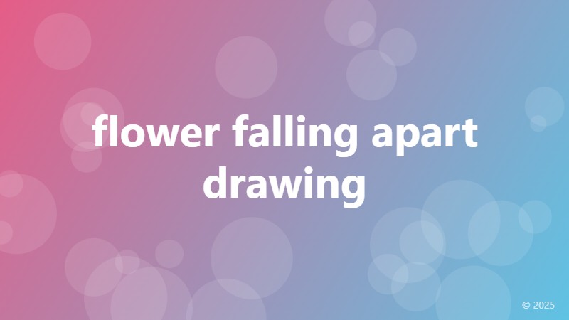 flower falling apart drawing