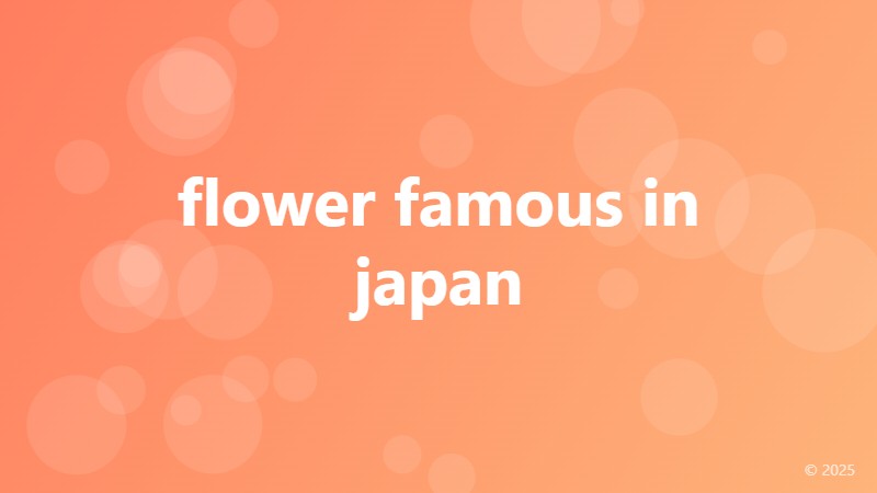 flower famous in japan