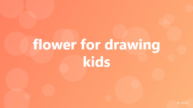 flower for drawing kids