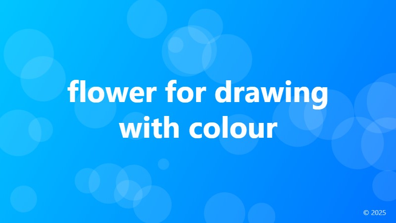 flower for drawing with colour