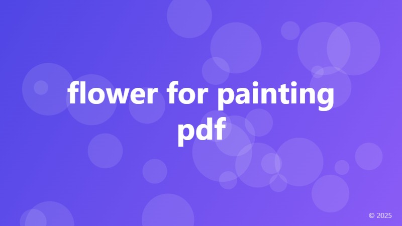 flower for painting pdf