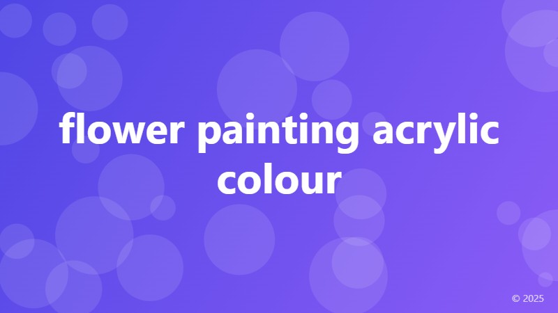 flower painting acrylic colour