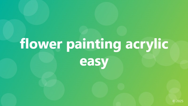 flower painting acrylic easy