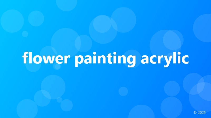 flower painting acrylic