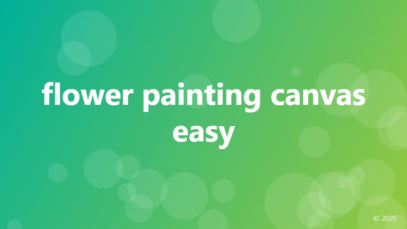 flower painting canvas easy