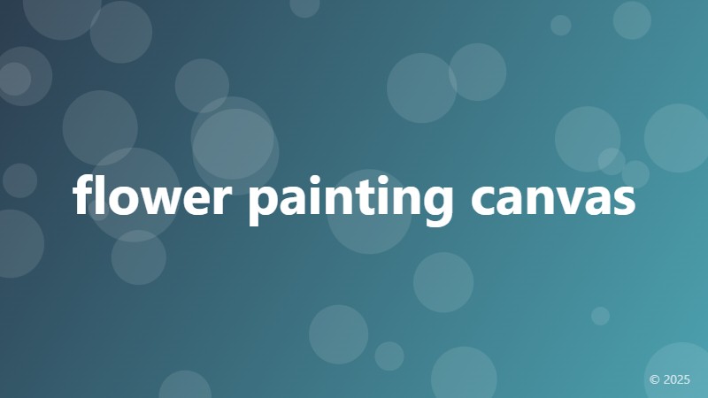 flower painting canvas