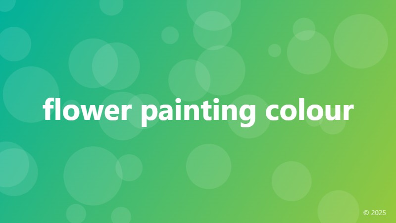 flower painting colour