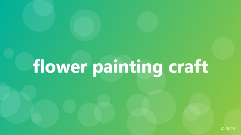 flower painting craft