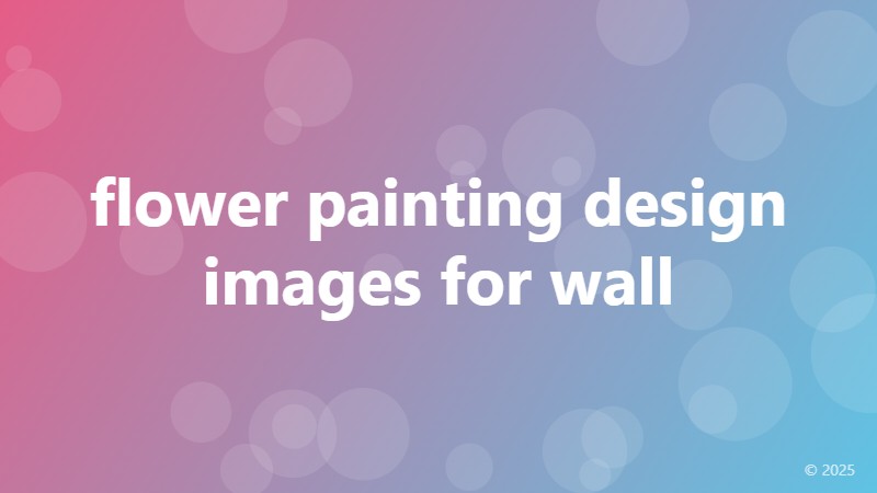 flower painting design images for wall