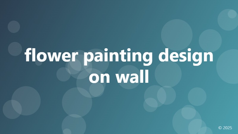 flower painting design on wall