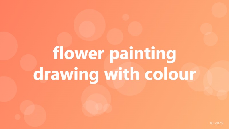 flower painting drawing with colour