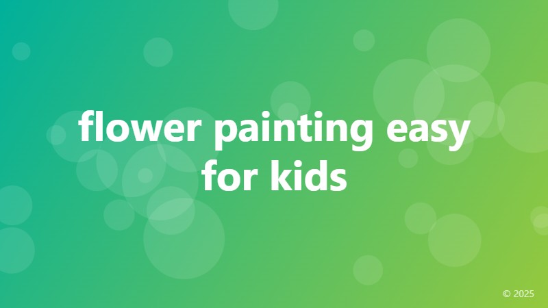 flower painting easy for kids