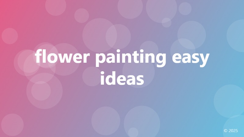 flower painting easy ideas