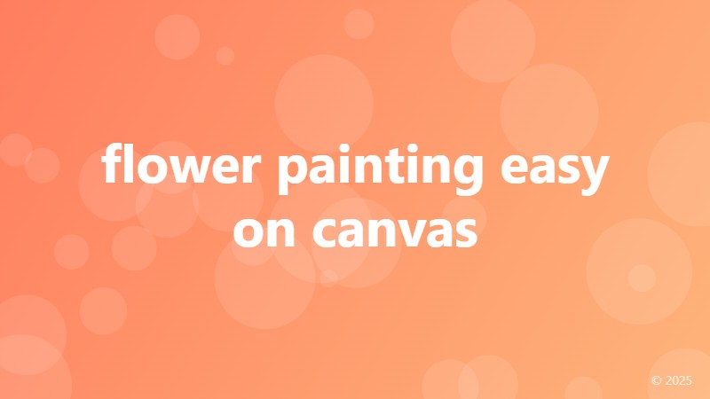 flower painting easy on canvas
