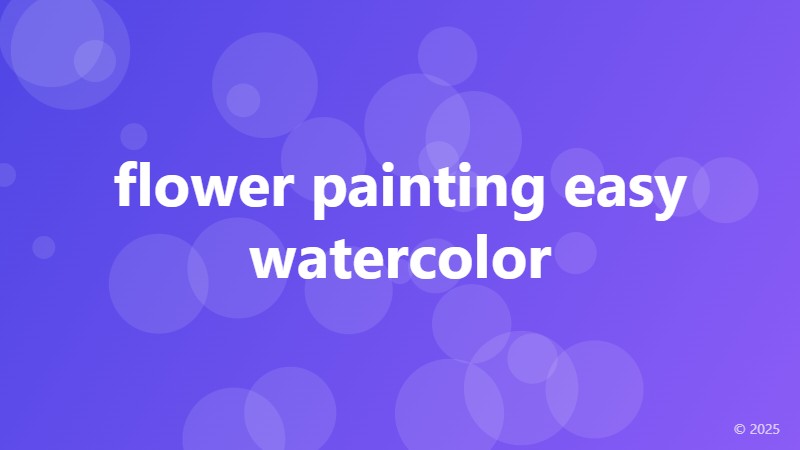 flower painting easy watercolor