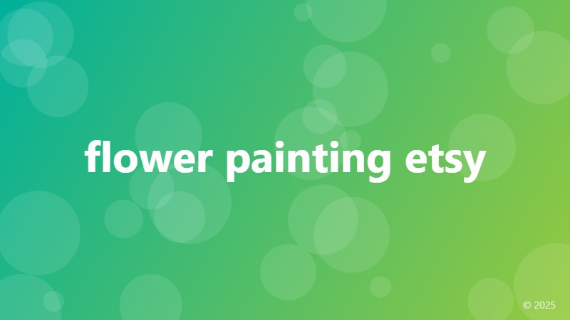 flower painting etsy