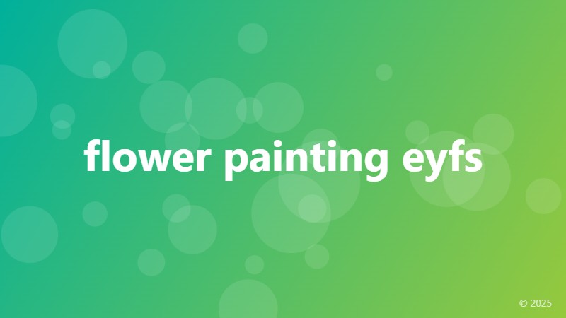 flower painting eyfs