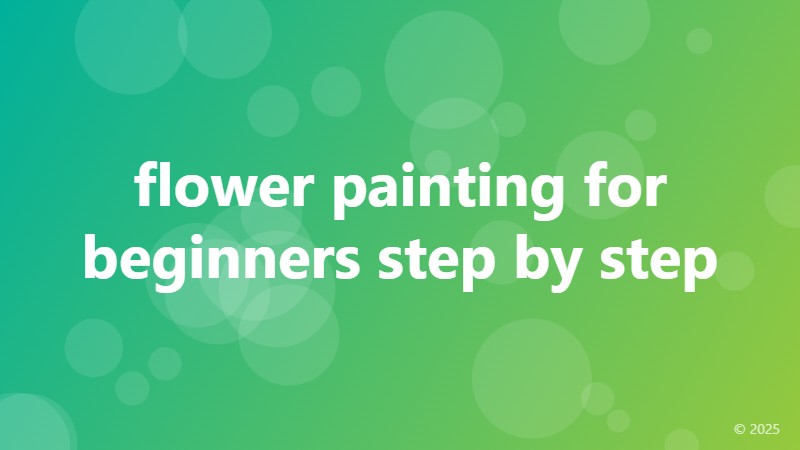 flower painting for beginners step by step