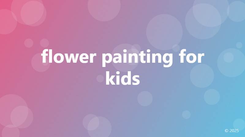 flower painting for kids
