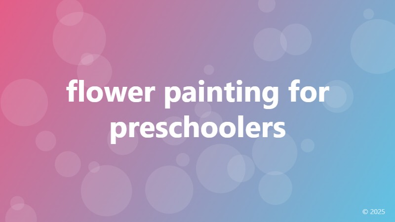 flower painting for preschoolers