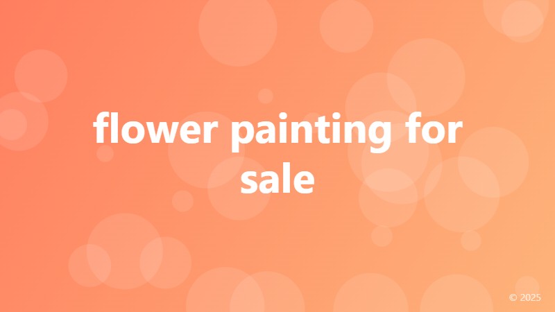 flower painting for sale