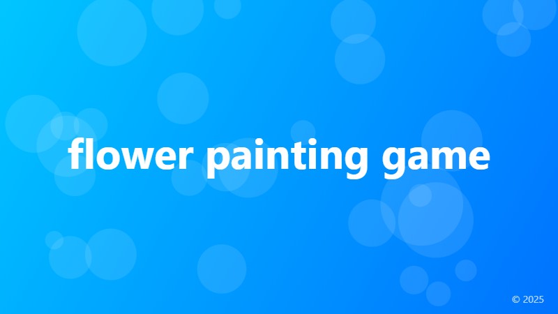 flower painting game
