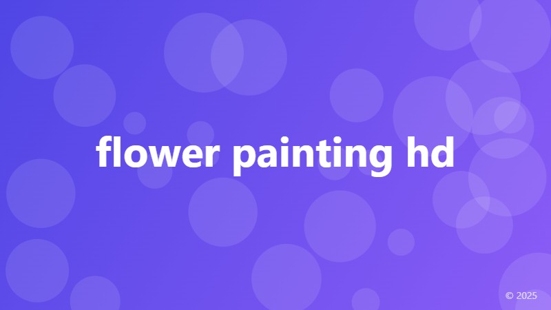 flower painting hd