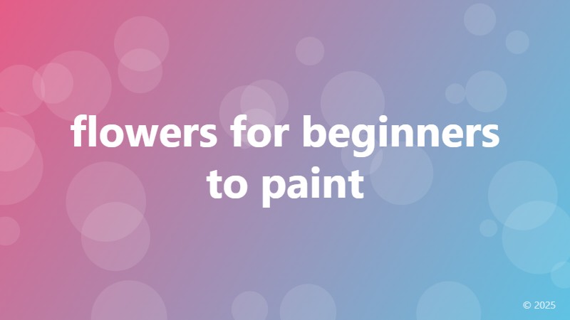 flowers for beginners to paint