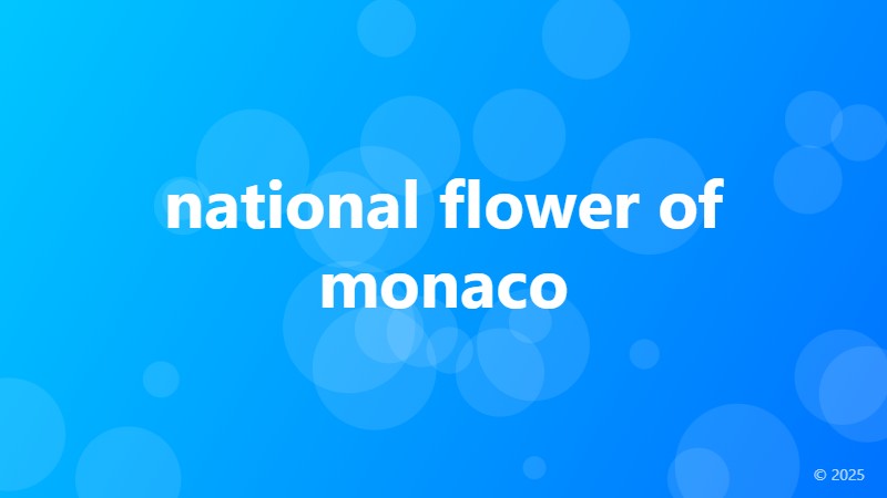 national flower of monaco